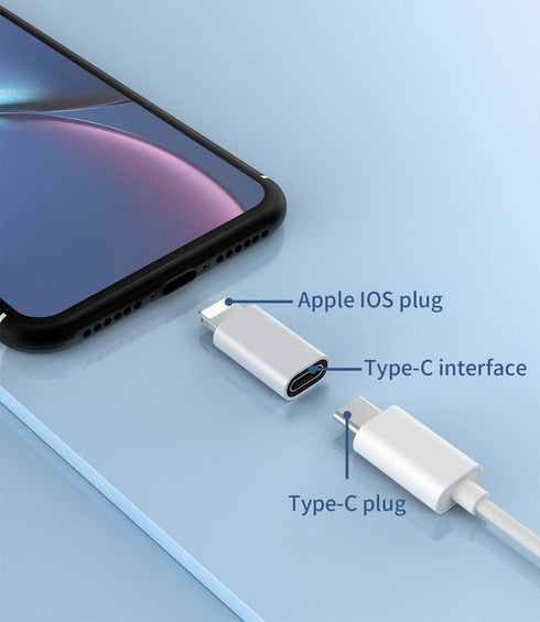 zoyuzan 3Pack USB C Female to Lightning Male Adapter for iPhone 12/11/8/X/XR/XS/SE/7Plus/Pro Max, Charging Support