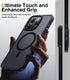 Meifigno Magic Mag Series iPhone 15 Pro Case, Black, Military Grade Protection, MagSafe Compatible, Translucent Matte