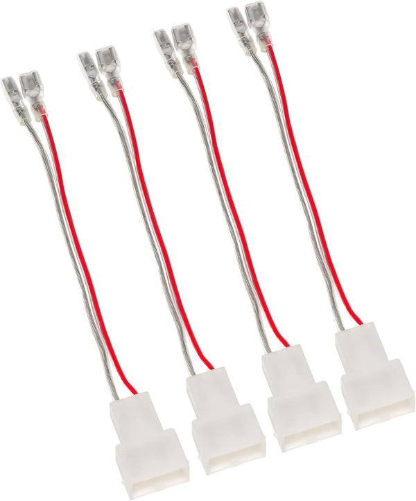 RED WOLF Speaker Wiring Harness Connector, Compatible with Honda 1986-2013 Civic Accord, 4 PCS