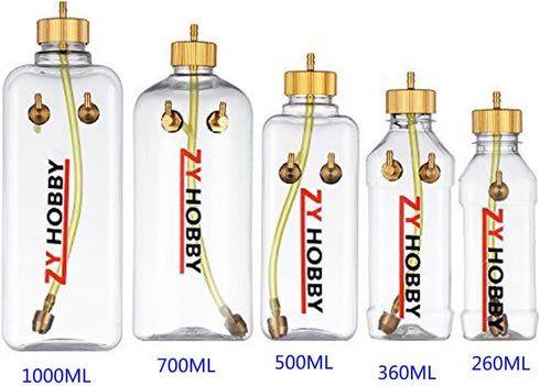 ZYHOBBY 1000ML,RC RC Fuel Tank Gas Fuel Bottle with Transparent Plastic for RC Airplane Model in USA