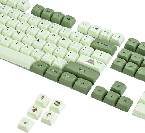 Matcha Keycaps PBT Dye-Sublimation XDA Profile Custom Keycaps for 60 Percent ANSI US Layout Mechanical Keyboard