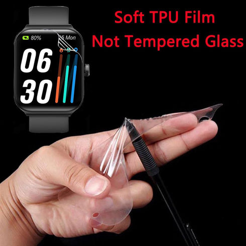 6 Pack Screen Protector Film Compatible with TOOBUR IDW16 1.95” Smart Watch, Crystal Clear HD Anti-Scratch
