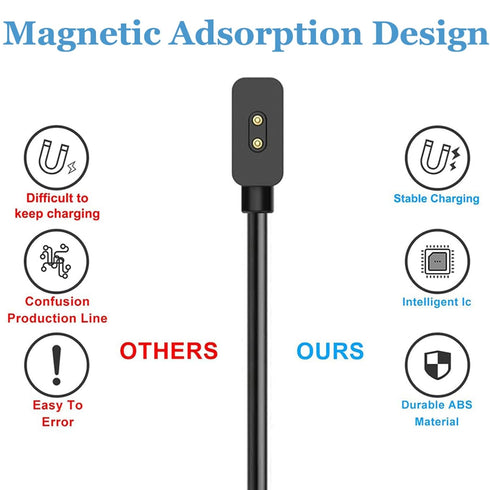 EXMART Charging Cable for Xiaomi Mi Band 8, Replacement USB Charger for Redmi Watch 3/3 Lite/3 Active (60cm, 2ft)