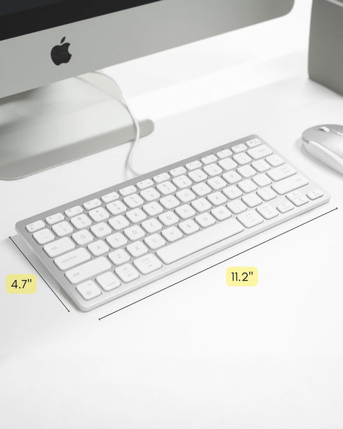 Macally MacMini USB C Wired Keyboard for Mac (USB C + USB A) Compatible Keyboard for MacBook Pro/Air, iMac & Compact