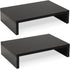 TEAMIX Wood Monitor Stand Riser-2 Pack, 2 Tier Adjustable Monitor Stand Dual