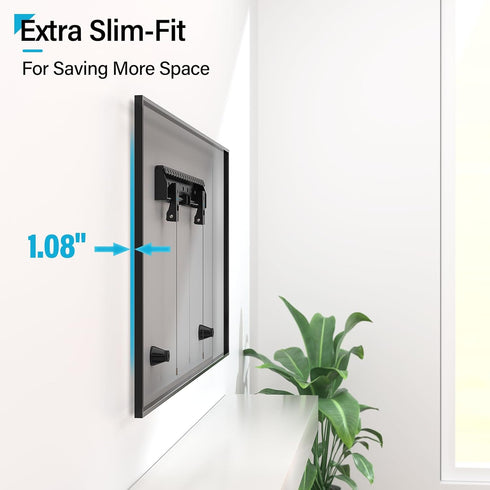 Studless TV Wall Mount for 26-65 Inch TV, Up to 154 lbs, No Stud Drywall Mount, Easy Install Low Profile Bracket