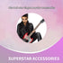 Rockstar Costume Headset - Black Microphone Headset for Props, Singer Accessories, Fake Headphones.