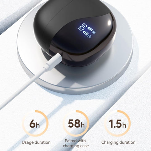 Open Ear Gaming Headphones, Air Conduction HiFi IPX5 Noise Cancelling Wireless Bluetooth Earbuds with Mic for