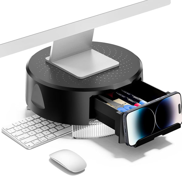KDD Monitor Stand Riser with Drawer - Computer Monitor Stand for Desk