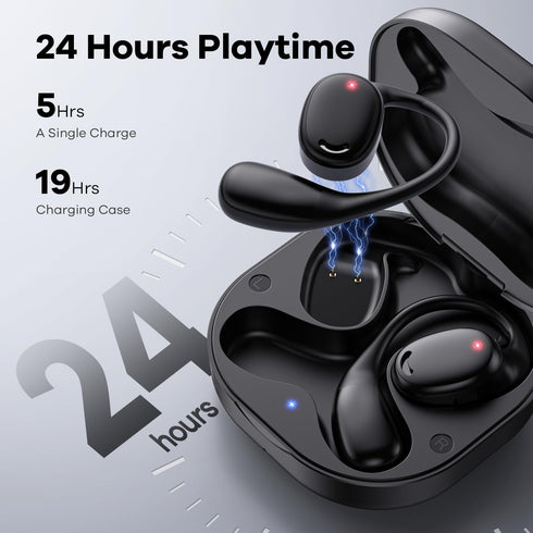 Open Ear Headphones - AirFlow Pro Bluetooth 5.3 Earbud Wireless Earphones for Running and Outdoor Activities with