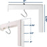 6 inch 1 66 Lb Mount-It! Projector Screen Wall Mount L-Brackets - Wall Hanging Bracket For Home Projector and Movie