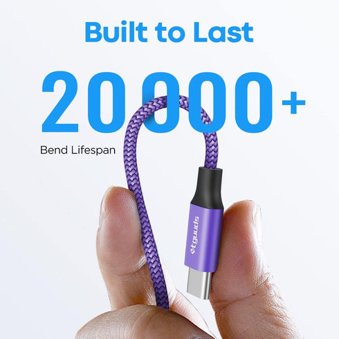 etguuds Purple USB C Cable 3.3ft Fast Charging, 2-Pack Type C Cable Braided Compatible with Samsung Galaxy S23