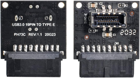 cablecc USB 3.1 Front Panel Socket Type-E - USB 3.0 20Pin Header Male Extension Adapter for Motherboard
