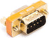 DB9 Null Modem Adapter Male to Female, Slimline Data Transfer Serial Port Adapter, Gold Plated 2 Pack