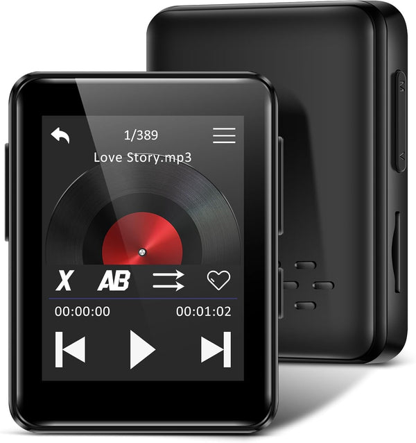 VANSING 1.8 inch MP3 Player with Bluetooth, 32GB Digital Music Player for Kids,