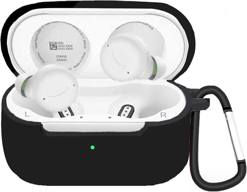 Compatible with Echo Buds 2 Case, Lamshaw Silicone Protective Cover for Easy Carrying (Black)