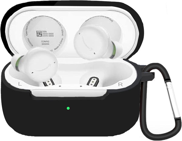 Compatible with Echo Buds 2 Case, Lamshaw Silicone Protective Cover for Easy Carrying (Black)