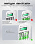 EBL 907 LCD Battery Charger Smart Individual AA AAA Rechargeable Battery Charger for Ni-MH Ni-CD Rechargeable Batteries