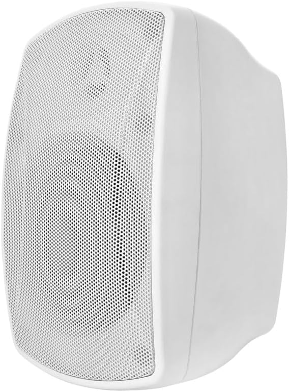 Monoprice WS-7B-42-W 4in. Weatherproof 2-Way 70V Indoor/Outdoor Speaker for Whole Home Audio, White (Each)