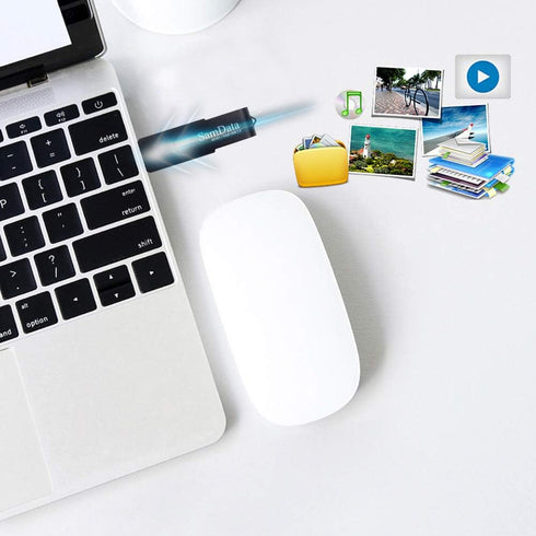 USB Flash Drive 8GB 1 Pack, USB 2.0 Thumb Drive Swivel Memory Stick with Led Indicator for Data Storage