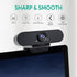 WEUNKNOWN 1080p Webcam with Dual Stereo Microphones & Privacy Cover, Full HD USB Desktop Web Computer Camera with Auto