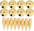 Socobeta 8 Pairs Copper Speaker Spike Set with Base Pad for Speaker Isolation Stand