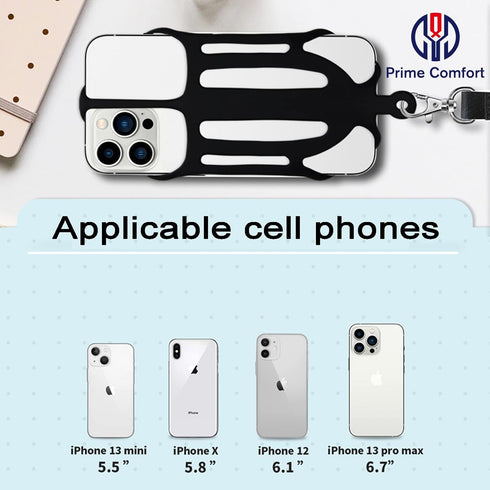 Cell Phone Lanyards with Adjustable Neck Strap, Universal Neck Phone Holder for iPhone, Galaxy and Most Smartphones