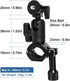 Super Clamp Camera Mount with 1/4" Screw for Bike/Bicycle/Motorcycle Handlebars, Compatible with DSLR Camera/Gopro