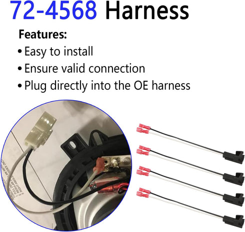 Speaker Harness Wiring Harness 72-4568 - Compatible with GMC Buick Cadillac Chevy Silverado Sierra Suburban Tahoe Yukon