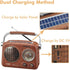 Gelielim Portable AM FM Shortwave Radio, Vintage Bluetooth Speaker with Rechargeable Battery, Small Gifts
