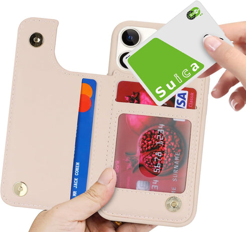 iCoverCase iPhone 12 Mini Wallet Case with Card Holder, RFID Blocking PU Leather Protective Case for 5.4 Inch iPhone 12