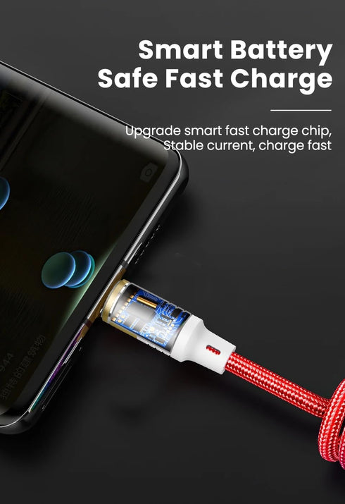 Rainbow Coiled Fast Charging Cable, USB C Spring Retractable Charger Cable for Car, 3FT Nylon Braided Type C Data