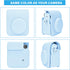 Rieibi Camera Case Compatible with Fuji Instax Mini 12 - Polaroid Instax 12 Carry Case for Fujifilm Instax Mini 12 Instant Camera - Fuji mini 12 Bag Cover with Strap - Pastel Blue