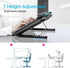 LIANGSTAR Laptop Cooling Pad, Laptop Cooler with 6 Quiet Fans for 12-17 Inch Notebook Gaming Fan, 7 Height & Wind Speed