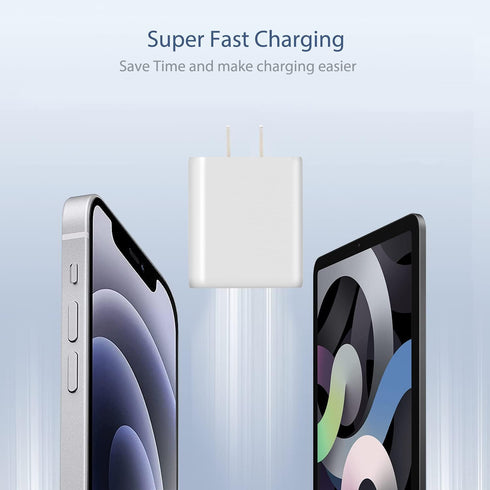 Dual USB C 33W Fast Wall Charger, Mini Block Power Brick Type C Adapter for iPhone 13/12/11 Pro Max, iPad Pro