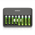 Rayovac USB Battery Charger, 8 Bay Charger for NiMH AA and AAA Rechargeable