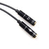 REXUS Black 3.5mm Y Splitter Stereo Audio Cable, 4-Pole Male to 2 Female for Headphone, Compatible with Mobile Phone
