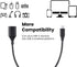 Perixx PERIPRO-403 USB Type-C Male to USB-A Female 1ft. Cable - USB2.0 Spec for Keyboard and Mouse Connection with Smartphone, Laptop, and Tablet - Black