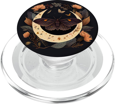 Moth Moon Flowers Astrology Celestial PopGrip for MagSafe