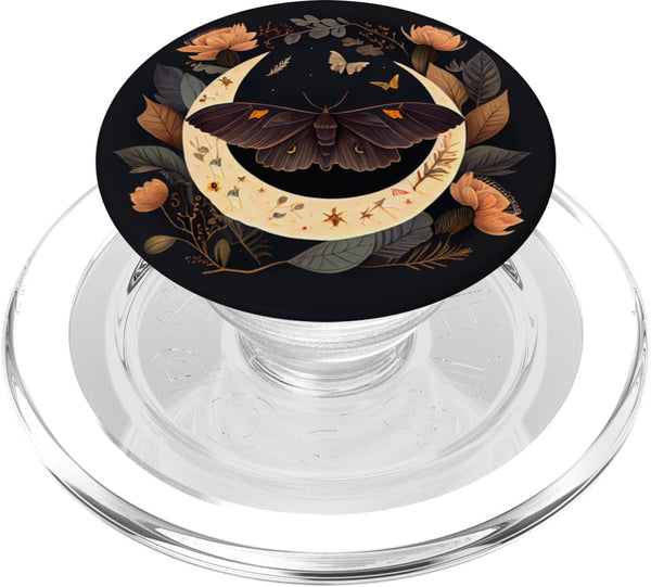 Moth Moon Flowers Astrology Celestial PopGrip for MagSafe