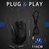 Hoteam Wired Computer Mouse Bulk, 12 Pcs Ergonomic USB Mice for PCs, Laptops, Gaming Office Supplies (Black)