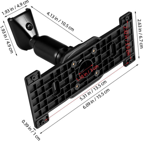 iplusmile 5.5"-12" Universal Dash Cam Mirror Mount Kit with Back Plate Panel, Aluminum Rear View Camera Bracket Holder