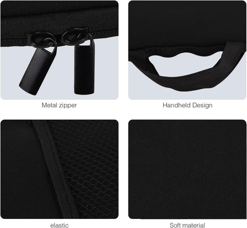 Wireless Keyboard Mouse Sleeve Case for Logitech MK540 Advanced, Soft Neoprene Dust and Water Resistant Bag, Black