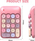 MOFII Wireless Number Pads - Pink Numeric Keypad, 18 Keys USB 2.4G, Portable Numpad for Laptop/PC