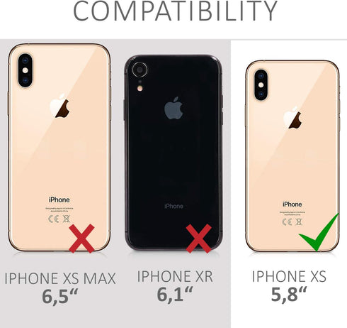 kwmobile Case Compatible with Apple iPhone Xs, Slim Protective TPU Silicone Phone Cover in Neon Pink