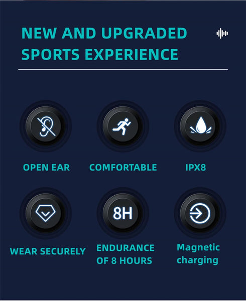 GZCRDZ Headset IPX8 Swimming Headset 32GB MP3 Bone Conduction Wireless Bluetooth Waterproof Outdoor Fitness Memory