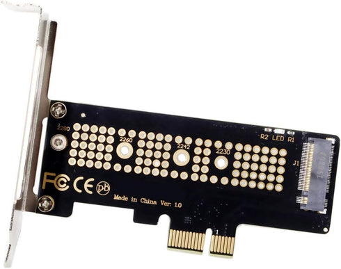 Cablecc Low Profile PCI-E 3.0 x4 Lane to M.2 NGFF M-Key SSD Adapter Card
