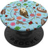 Amazing Sea Otters Pattern in Blue Art PopSockets PopGrip: Swappable Grip for Phones & Tablets