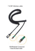 IPD U10P-S Bottom Headphone Adapter Phone Cord Cable for Yealink, Snom, Grandstream & LG IP Phones