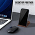 Gosknor 8.7x7.5x6cm/3.43x2.95x2.36in Wooden Phone Stand, Portable Walnut Wood Desktop Mobile Cell Phone Holder